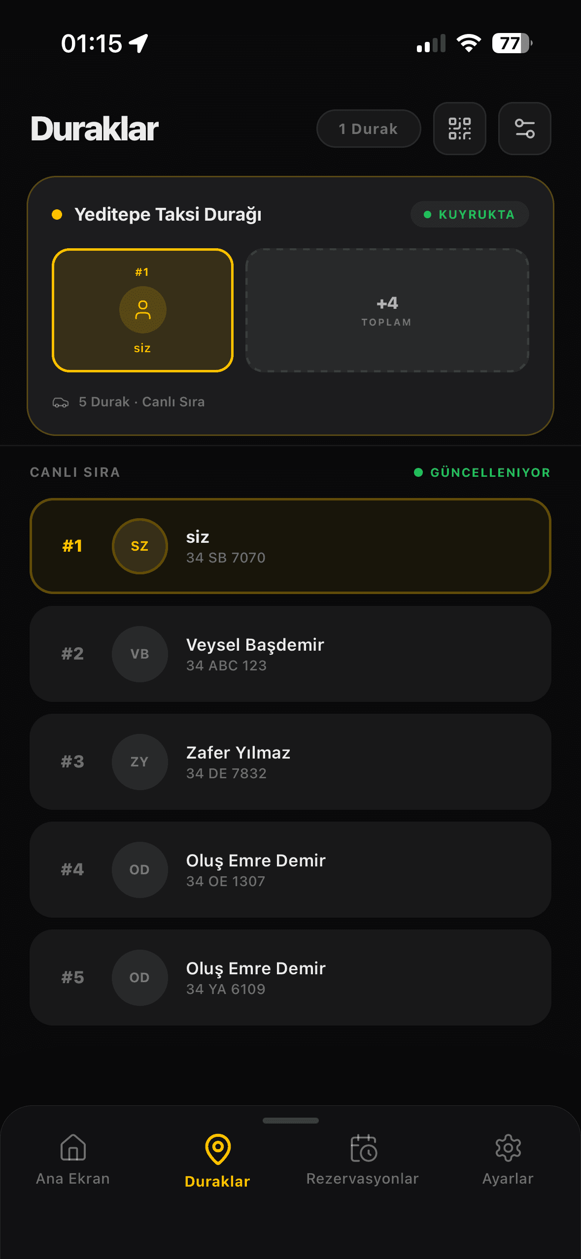 2yaka.net canlı sıra ekranı