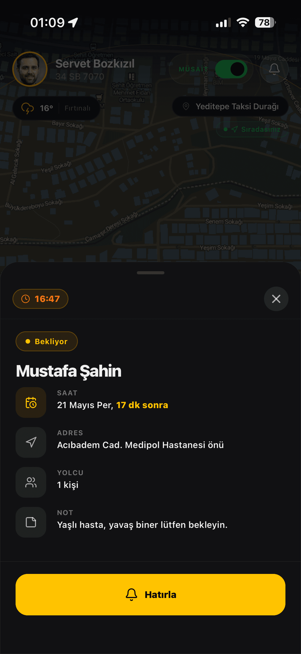 2yaka.net rezervasyon yönetimi ekranı